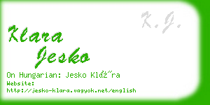 klara jesko business card